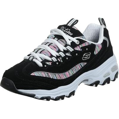 Skechers Women's DLites Interlude Track and Field Shoe, Black Multi BKMT, 6 UK Skechers Women's DLites Interlude Track and Field Shoe, Black Multi BKMT, 6 UK