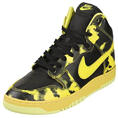 Nike Men's Dunk Hi 1985 Sp Basketball Shoe, Black/Yellow/Gold, 5 UK Nike Men's Dunk Hi 1985 Sp Basketball Shoe, Black/Yellow/Gold, 5 UK