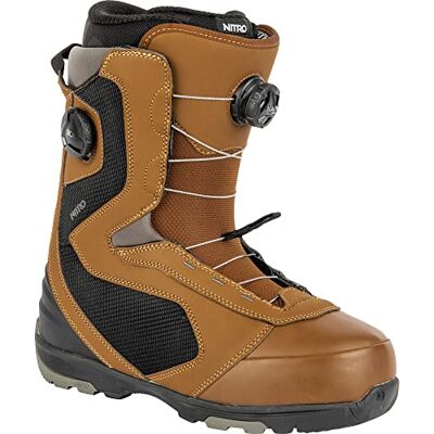 NITRO Men's Club Boa Dual '23 All Mountain Freeride Freestyle Quick Lacing System Boot Snowboard Boot, Brown-Black, MP 26.0 // EU 40 // US 8 NITRO Men's Club Boa Dual '23 All Mountain Freeride Freestyle Quick Lacing System Boot Snowboard Boot, Brown-Black, MP 26.0 // EU 40 // US 8