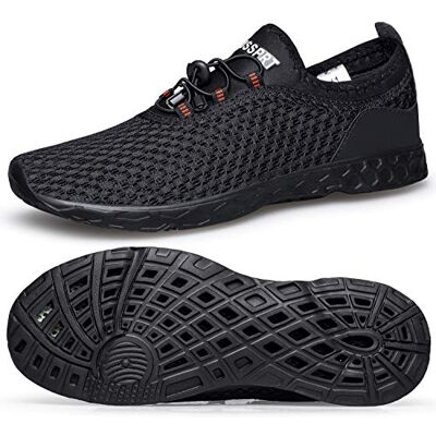 DOUSSPRT Men's Water Shoes Quick Drying Sports Aqua Shoes Black Size: 8 UK DOUSSPRT Men's Water Shoes Quick Drying Sports Aqua Shoes Black Size: 8 UK