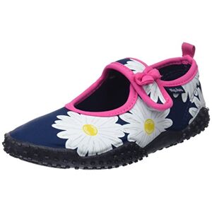 Playshoes Boy's Unisex Kids Beach Footwear with UV Protection Daisy Flower Water Shoes, Blue Navy 11, 2.5/3 UK Child