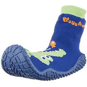 Playshoes Aqua Socks with UV Protection Crocodile Water Shoes, Blue Navy 11, 7/7. 5 UK Child