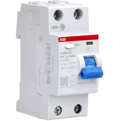ABB RCD Residual current circuit breaker 2-pole, 40 A 0.03 ABB RCD Residual current circuit breaker 2-pole, 40 A 0.03