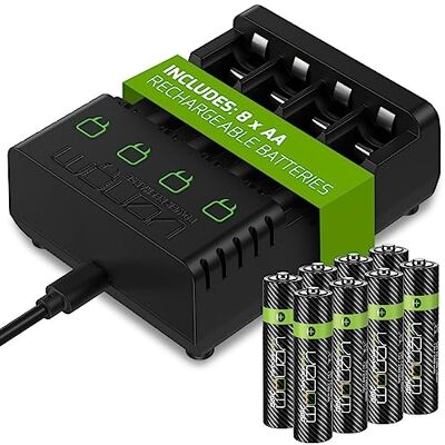Venom - Rechargeable Battery Dock - 8 x AA 2100mAh - Battery charging dock Venom - Rechargeable Battery Dock - 8 x AA 2100mAh - Battery charging dock