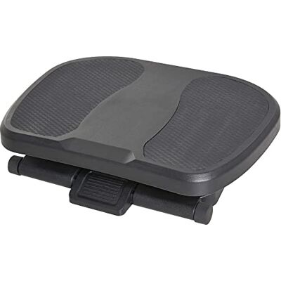 HOMCOM Footrest Adjustable Height & Angle 0-30 Degree for Better Posture at Office Black HOMCOM Footrest Adjustable Height & Angle 0-30 Degree for Better Posture at Office Black