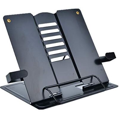 Citmage Desk Book Stand Document Holder Heavy Duty Metal Reading Stand Black for Book Magazine Menu iPad Music Score Speech Draft with 6 Adjustable Positions (Upgrade Edition) Citmage Desk Book Stand Document Holder Heavy Duty Metal Reading Stand Black for Book Magazine Menu iPad Music Score Speech Draft with 6 Adjustable Positions (Upgrade Edition)