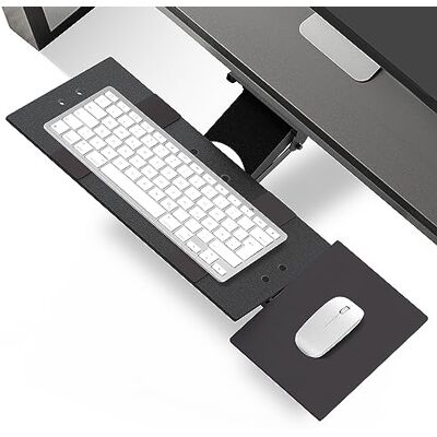 Uncaged Ergonomics KT1 Ergonomic Under-Desk Computer Keyboard Tray. Adjustable Height Angle Negative tilt Sliding Pull Out Drawer Platform swivels 360 Slides Office Products Furniture Desktop Accessories with Mouse pad Uncaged Ergonomics KT1 Ergonomic Under-Desk Computer Keyboard Tray. Adjustable Height Angle Negative tilt Sliding Pull Out Drawer Platform swivels 360 Slides Office Products Furniture Desktop Accessories with Mouse pad