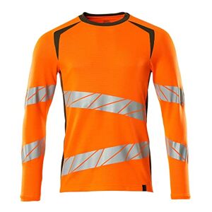 Mascot 19081-771-1433 Accelerate Safe Premium Modern Fit Two-Tone T-Shirt, Long Sleeve, Hi-Vis Orange/Moss Green, 3XL, One Size