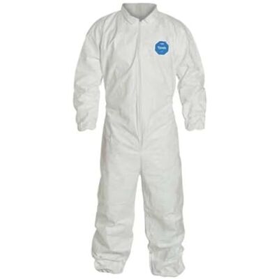 DuPont Tyvek 400 TY125S Protective Coverall, Disposable, Elastic Cuff, White, 3XL (Pack of 25) DuPont Tyvek 400 TY125S Protective Coverall, Disposable, Elastic Cuff, White, 3XL (Pack of 25)