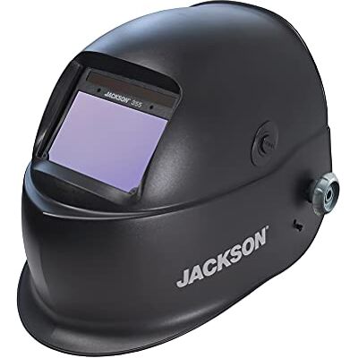 Jackson Translight 355 premium True Colour Auto Darkening adjustable welding helmet Mask 4 arc sensors 1/1/1/1 optical clarity for MIG, MMA, PWA and TIG Arc welders and grinding 46230, Black Jackson Translight 355 premium True Colour Auto Darkening adjustable welding helmet Mask 4 arc sensors 1/1/1/1 optical clarity for MIG, MMA, PWA and TIG Arc welders and grinding 46230, Black