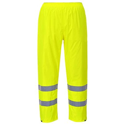 Portwest H441 Hi-Vis Waterproof Rain Trousers Elasticated Waist Yellow Portwest H441 Hi-Vis Waterproof Rain Trousers Elasticated Waist Yellow