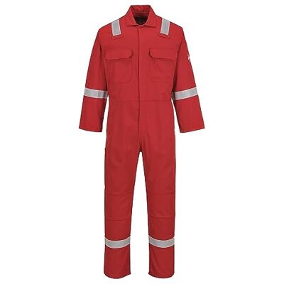 Portwest BIZ5 Bizweld Iona FR Coverall Flame Resistant Overalls Mens Workwear Welding Reflective Protective Wear Knee Pad Pockets Arc Flash Boiler Suits, Regular, Red, S Portwest BIZ5 Bizweld Iona FR Coverall Flame Resistant Overalls Mens Workwear Welding Reflective Protective Wear Knee Pad Pockets Arc Flash Boiler Suits, Regular, Red, S