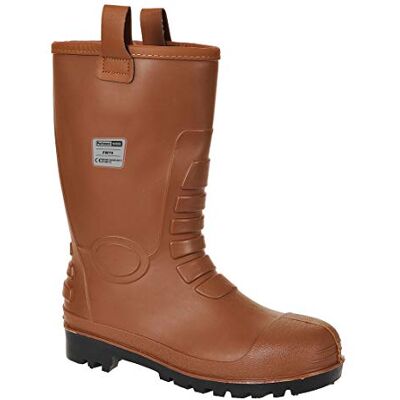 Portwest FW75 Steel PVC Rigger Boot Lightweight Reinforced Ankle Protection Portwest FW75 Steel PVC Rigger Boot Lightweight Reinforced Ankle Protection