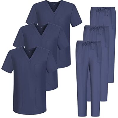MISEMIYA Pack * 3 Sets Unisex Sanitary Uniform Medical Sanitary Uniforms Sanitary Sets 3-817-8312 Large, Gray 68 MISEMIYA Pack * 3 Sets Unisex Sanitary Uniform Medical Sanitary Uniforms Sanitary Sets 3-817-8312 Large, Gray 68