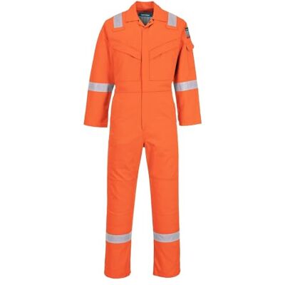 Portwest FR21 Men's Bizflame FR Lightweight Fireproof Coverall Flame Resistant Overall Anti-Static Welding Safety Boiler Suit 100% Cotton Reflective Knee Pad Pockets, Orange Tall, L Portwest FR21 Men's Bizflame FR Lightweight Fireproof Coverall Flame Resistant Overall Anti-Static Welding Safety Boiler Suit 100% Cotton Reflective Knee Pad Pockets, Orange Tall, L