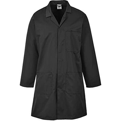 Portwest C852 Mens Engineering Lab Coat Kingsmill Polycotton 245g Hardwearing Industrial Workwear Concealed Stud Food Hygiene Laboratory Warehouse Smock Chore Jacket, White, S Portwest C852 Mens Engineering Lab Coat Kingsmill Polycotton 245g Hardwearing Industrial Workwear Concealed Stud Food Hygiene Laboratory Warehouse Smock Chore Jacket, White, S