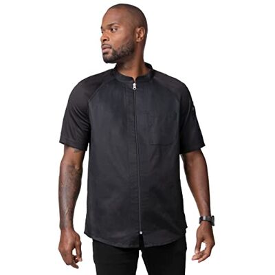 Chef Works Men's Arcadia Chef Coat, Black, XXL Chef Works Men's Arcadia Chef Coat, Black, XXL