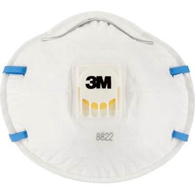 3M 8822 FFP2 Cup Shaped Particulate Respirator White (3-Piece) 3M 8822 FFP2 Cup Shaped Particulate Respirator White (3-Piece)