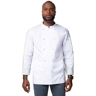 Chef Works Men's Mojave Chef Coat, White, M Chef Works Men's Mojave Chef Coat, White, M