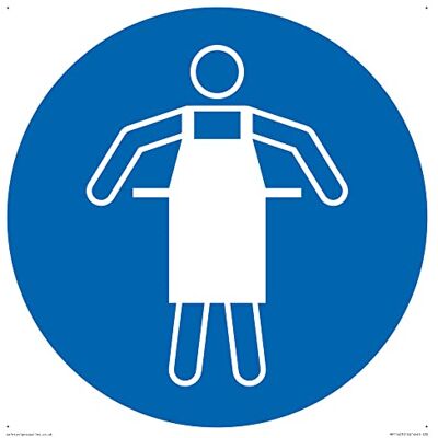 Viking Mandatory: Use protective apron Sign 300x300mm S30, Blue/White Viking Mandatory: Use protective apron Sign 300x300mm S30, Blue/White