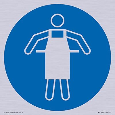 Viking Mandatory: Use protective apron Sign 150x150mm S15 Viking Mandatory: Use protective apron Sign 150x150mm S15