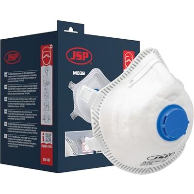 JSP M632 FFP3 Valved Dust Face Mask for Construction, DIY & Trade 10 Pack JSP M632 FFP3 Valved Dust Face Mask for Construction, DIY & Trade 10 Pack