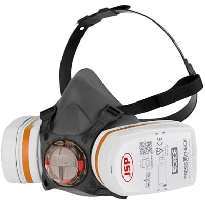 JSP Force 8 Half Mask Respirator with PressToCheck™ A2P3 Filters Reusable Face Mask Dust Mask Paint, Solvents, Pesticides, Adhesives & Dust Construction, DIY & Industry EN 140 EN 14387 JSP Force 8 Half Mask Respirator with PressToCheck™ A2P3 Filters Reusable Face Mask Dust Mask Paint, Solvents, Pesticides, Adhesives & Dust Construction, DIY & Industry EN 140 EN 14387