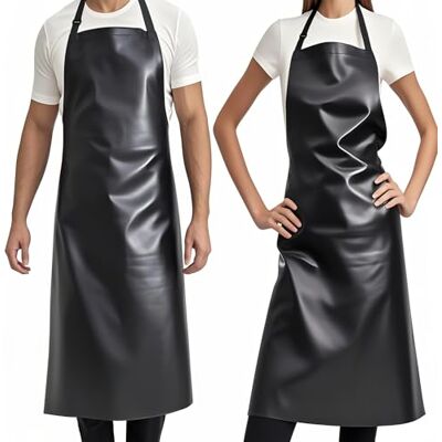 GoldPig 2 Pack Waterproof Rubber Vinyl Apron 40" Chef Aprons for Men Heavy Duty Chemical Work Apron Extra Long Grilling Aprons with Adjustable Bib Apron for Dishwashing Lab Butcher Black, Black, GoldPig 2 Pack Waterproof Rubber Vinyl Apron 40" Chef Aprons for Men Heavy Duty Chemical Work Apron Extra Long Grilling Aprons with Adjustable Bib Apron for Dishwashing Lab Butcher Black, Black,