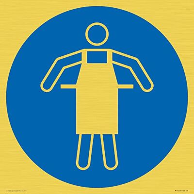 Viking Mandatory: Use protective apron Sign 300x300mm S30 Viking Mandatory: Use protective apron Sign 300x300mm S30