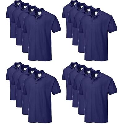 Portwest B210 Naples Mens Polo Shirt Short Sleeve Pique Knit Polycotton Corporate Workwear Uniform UPF 40 Plus UV Protection Rib Collar Cuffs Twin Stitched Seams, Navy, XXXL Portwest B210 Naples Mens Polo Shirt Short Sleeve Pique Knit Polycotton Corporate Workwear Uniform UPF 40 Plus UV Protection Rib Collar Cuffs Twin Stitched Seams, Navy, XXXL