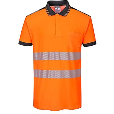 Portwest PW3 Hi-Vis Polo Shirt S/S, Size: S, Colour: Orange/Black, T180OBRS Portwest PW3 Hi-Vis Polo Shirt S/S, Size: S, Colour: Orange/Black, T180OBRS