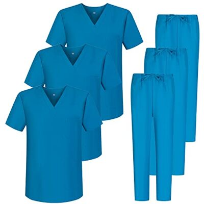 MISEMIYA Pack * 3 Sets Unisex Sanitary Uniform Medical Sanitary Uniforms Sanitary Sets 3-817-8312 X-Small, Turquoise 68 MISEMIYA Pack * 3 Sets Unisex Sanitary Uniform Medical Sanitary Uniforms Sanitary Sets 3-817-8312 X-Small, Turquoise 68