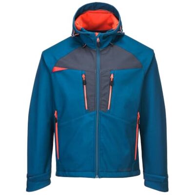 Portwest DX474 DX4 Hooded Softshell (3L) Long Sleeve Waterproof Chin Guard Metro Blue, X Large, Regular Fit, Ergonomically Shaped Hood, 4-Way Stretch Fabric, Windproof, Reflective Piping, Workwear Portwest DX474 DX4 Hooded Softshell (3L) Long Sleeve Waterproof Chin Guard Metro Blue, X Large, Regular Fit, Ergonomically Shaped Hood, 4-Way Stretch Fabric, Windproof, Reflective Piping, Workwear