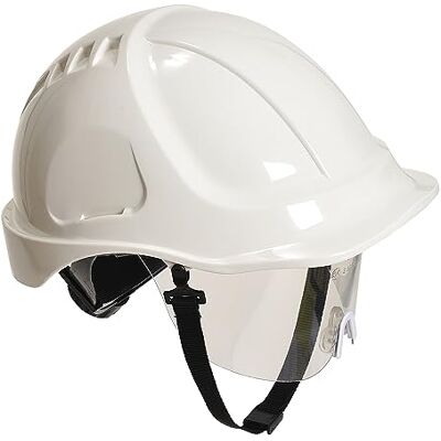 Portwest PW54 Endurance Plus Visor Workwear Safety Helmet White Portwest PW54 Endurance Plus Visor Workwear Safety Helmet White