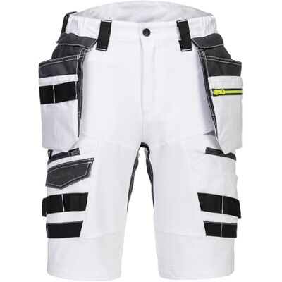 Portwest DX444 DX4 Detachable Holster Pocket Shorts Ripstop Fabric 93% Polyester, Painter Decorator, Reflective Trim, Cargo Storage, 4-Way Stretch, Zip Front, Workwear Portwest DX444 DX4 Detachable Holster Pocket Shorts Ripstop Fabric 93% Polyester, Painter Decorator, Reflective Trim, Cargo Storage, 4-Way Stretch, Zip Front, Workwear