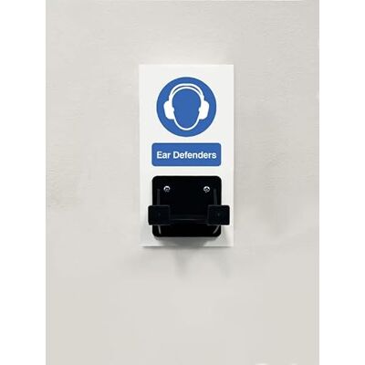 Caledonia Signs PPE Station Ear Defenders Single Hook on 80x160mm 10mm foam pvc Caledonia Signs PPE Station Ear Defenders Single Hook on 80x160mm 10mm foam pvc