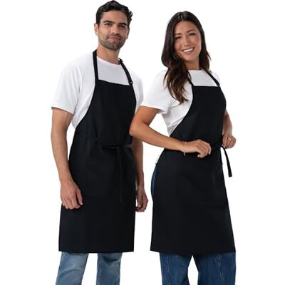 Chef Works Unisex Butcher Apron, Black, 2 Pack, One size Chef Works Unisex Butcher Apron, Black, 2 Pack, One size