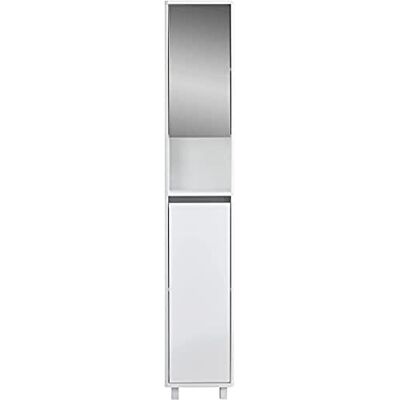 House & Homestyle Prime Tallboy Cabinet with Reversible Colour Bar – 169.5 x 29.6 x 29.5cm, White House & Homestyle Prime Tallboy Cabinet with Reversible Colour Bar – 169.5 x 29.6 x 29.5cm, White