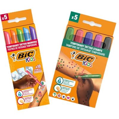 BIC Kids Temporary Tattoo Kit - Markers, Stencils, Stamps BIC Kids Temporary Tattoo Kit - Markers, Stencils, Stamps
