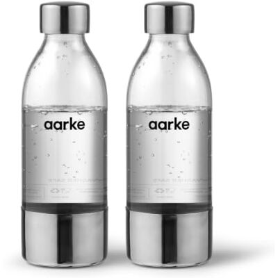 aarke 2-pack Small PET Bottle for Sparkling Water Maker Carbonator 3 BPA free and Detals in Steel, 450ml aarke 2-pack Small PET Bottle for Sparkling Water Maker Carbonator 3 BPA free and Detals in Steel, 450ml