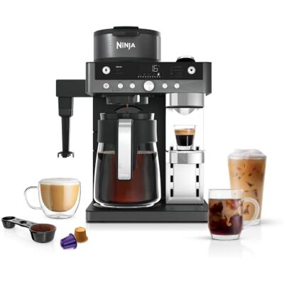 Ninja Prestige 2-in-1 Filter Coffee and Pod Capsule Machine, CFN802UKGM Ninja Prestige 2-in-1 Filter Coffee and Pod Capsule Machine, CFN802UKGM