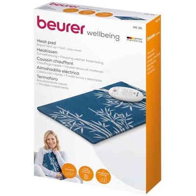 Beurer HK 35 heating pad with quick heating, 3 temperature levels, automatic switch-off and cuddly cover Beurer HK 35 heating pad with quick heating, 3 temperature levels, automatic switch-off and cuddly cover