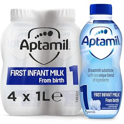 Aptamil 1 First Infant Milk from Birth, 1000ml (Pack of 4) Aptamil 1 First Infant Milk from Birth, 1000ml (Pack of 4)