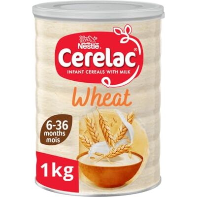 Cerelac Wheat with Milk Baby Cereal 6+ Months 1kg Smooth baby porridge enriched with iron, calcium, zinc and vitamins A, C & D. Just add water for an easy nutritious breakfast Cerelac Wheat with Milk Baby Cereal 6+ Months 1kg Smooth baby porridge enriched with iron, calcium, zinc and vitamins A, C & D. Just add water for an easy nutritious breakfast