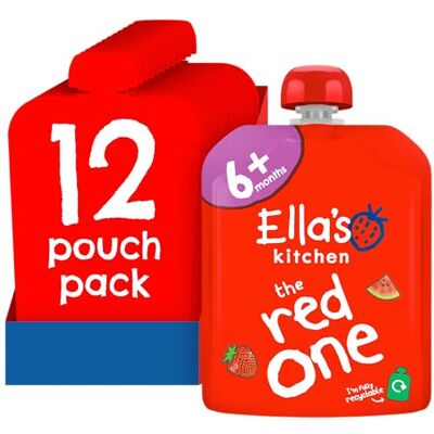 Ella's Kitchen The Red One Smoothie Fruits 90 g (Pack of 12) Ella's Kitchen The Red One Smoothie Fruits 90 g (Pack of 12)