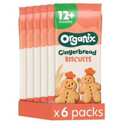 Organix Gingerbread Biscuits, Organic Toddler Snack, 12+ Months, 135 g Box (Pack of 6) Organix Gingerbread Biscuits, Organic Toddler Snack, 12+ Months, 135 g Box (Pack of 6)