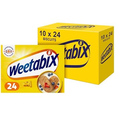 Weetabix , Breakfast, Packed with Fibre, High in Vitamin D, Source of Iron, (Pack of 10)24 Biscuits (430g) Weetabix , Breakfast, Packed with Fibre, High in Vitamin D, Source of Iron, (Pack of 10)24 Biscuits (430g)