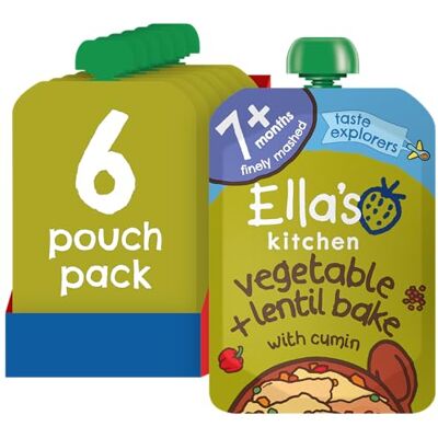 Ella's Kitchen Stage 2 from 7 Months Organic Vegetable Bake 130 g (Pack of 6) Ella's Kitchen Stage 2 from 7 Months Organic Vegetable Bake 130 g (Pack of 6)