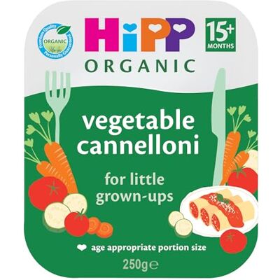 HiPP Organic Vegetable Cannelloni Toddler Tray Meal 15+ Months 250g (Pack of 6) HiPP Organic Vegetable Cannelloni Toddler Tray Meal 15+ Months 250g (Pack of 6)