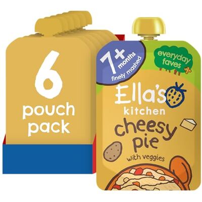 Ella's Kitchen Stage 2 from 7 Months Organic Cheese Pie 130 g (Pack of 6) Ella's Kitchen Stage 2 from 7 Months Organic Cheese Pie 130 g (Pack of 6)